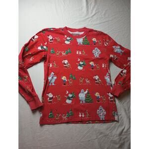 Pottery Barn Kids Rudolph Adult Organic Cotton Pajama Top Small